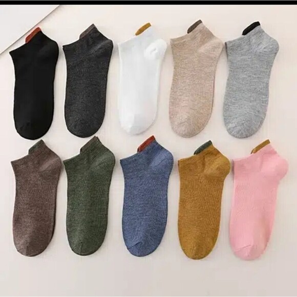 Accessories - Solid ankle socks tabs neutral earth tone socks family bundle